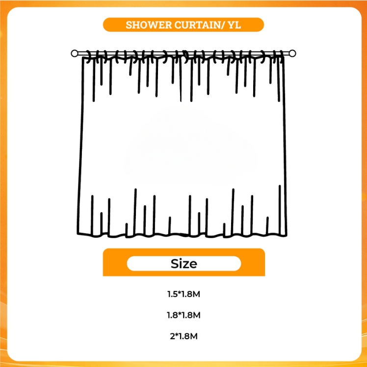 3D shower curtain - Saiki K Store