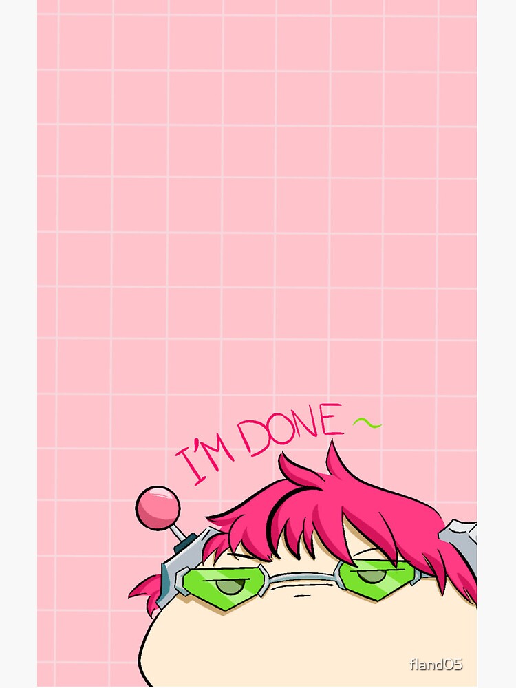 Saiki Pou Cute Chibi Shower Curtain - Image 2
