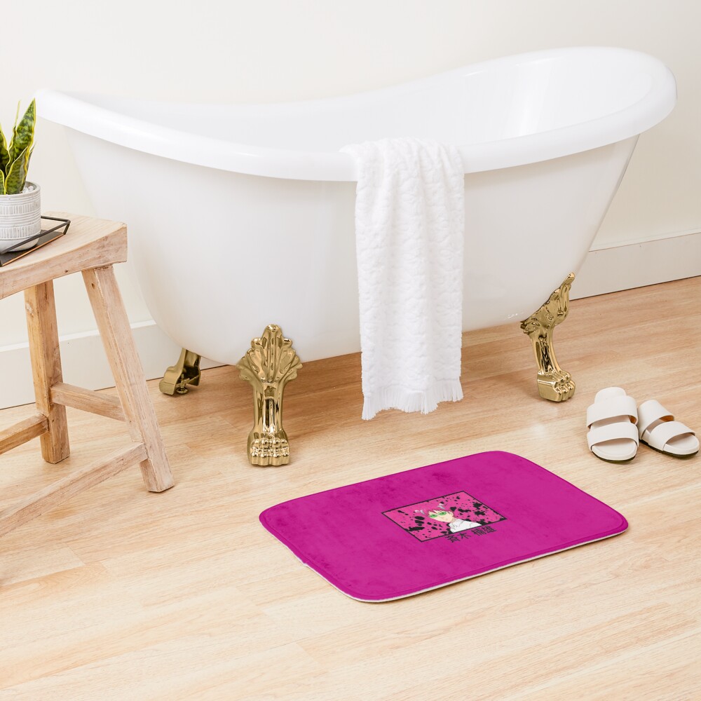 Saiki K Pink Design Bath Mat - Image 2