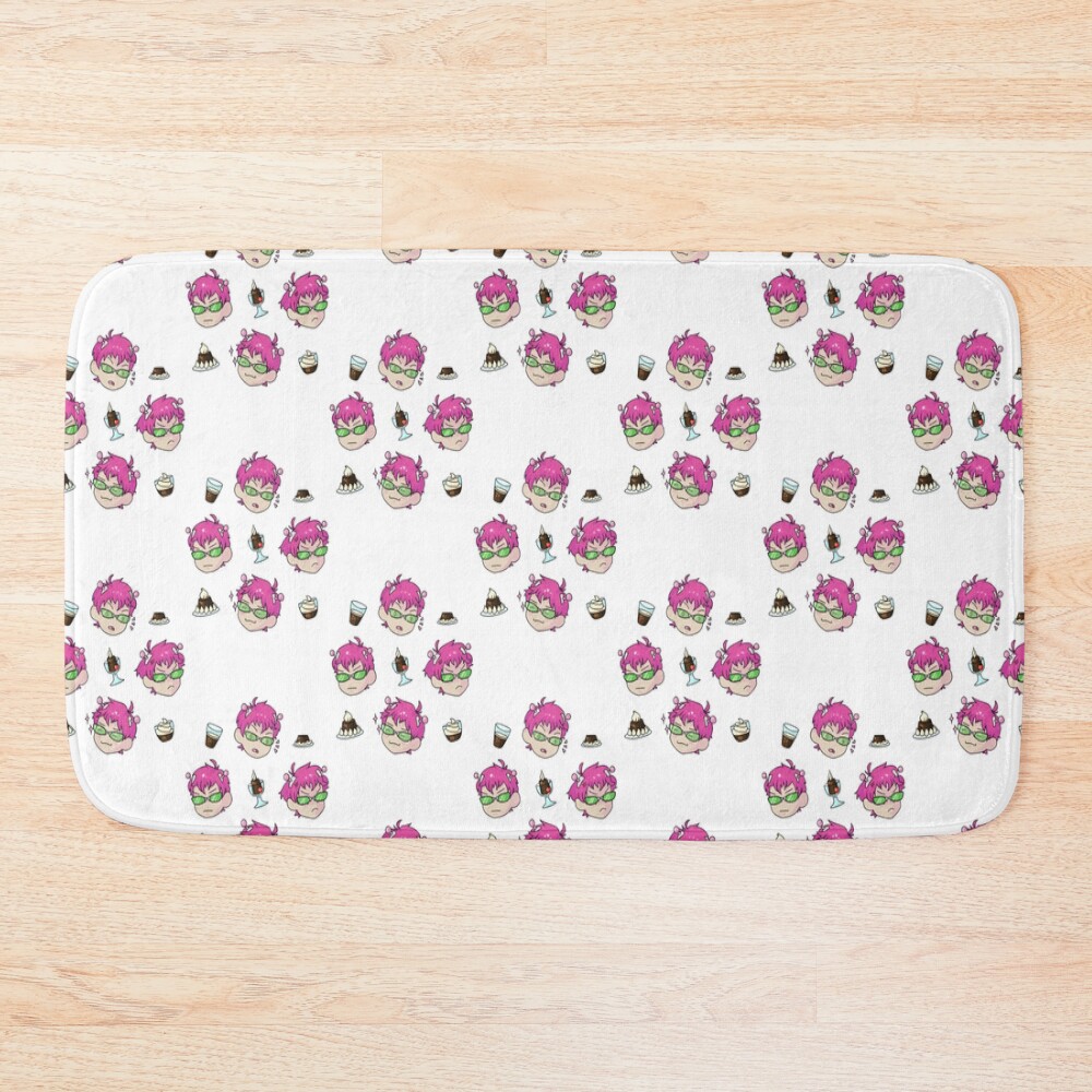Saiki K Hot Sticker Bath Mat