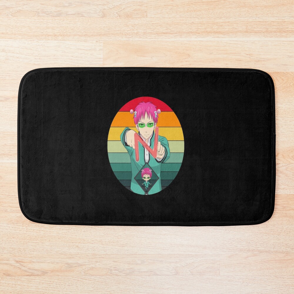 The Disastrous Life Of Saiki K Saiki Kusuo 80s Sunset Bath Mat