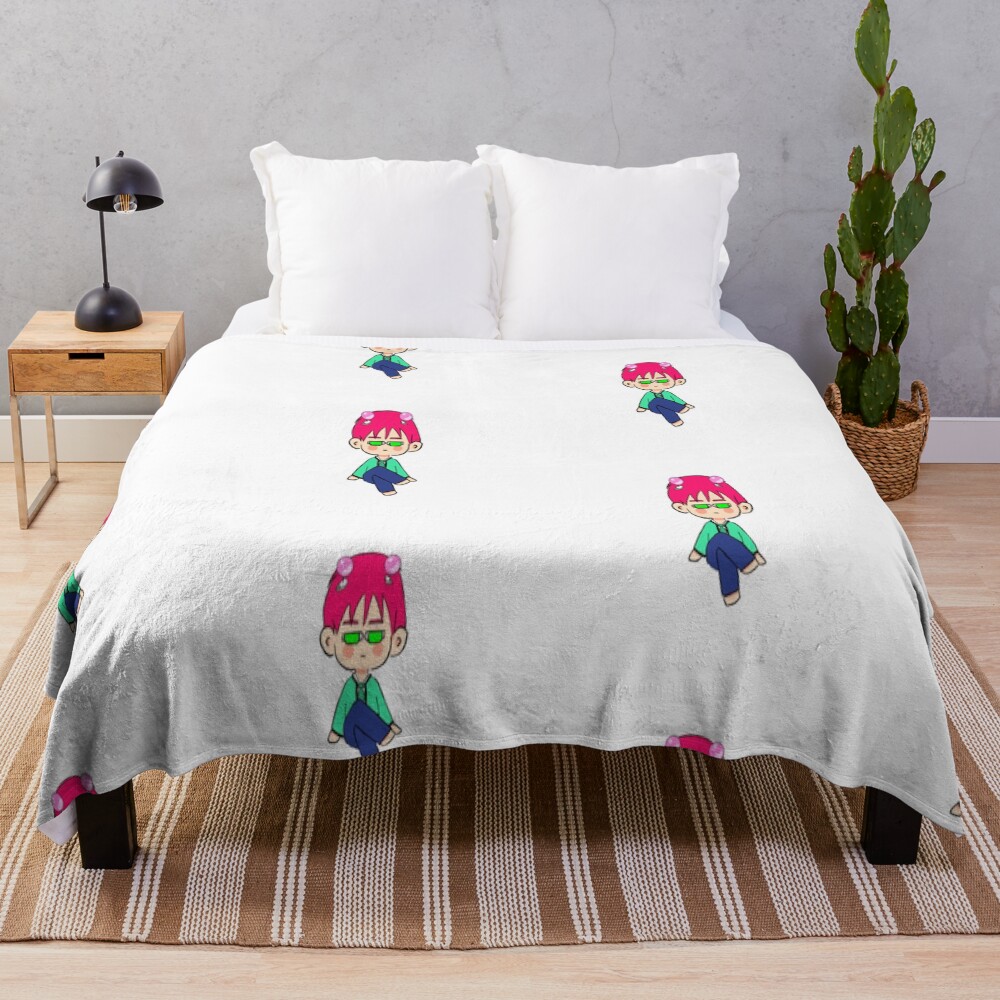Saiki K Siting Throw Blanket