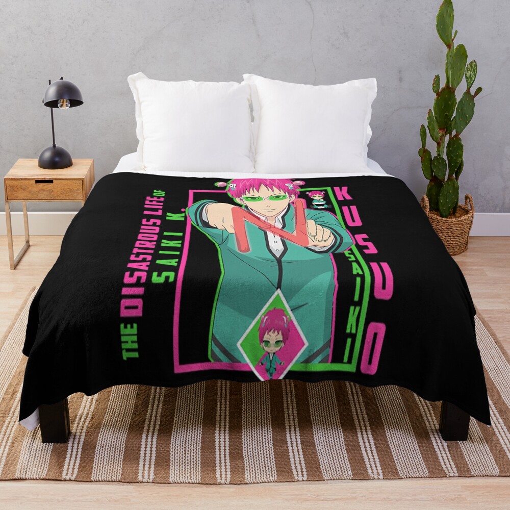 The Disastrous Life Of Saiki K Saiki Kusuo Throw Blanket