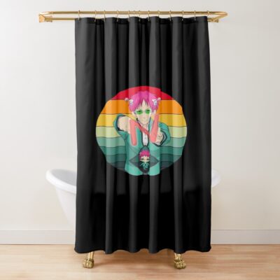 The Disastrous Life Of Saiki K Saiki Kusuo 80s Sunset Shower Curtain
