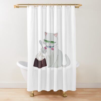 Cat Saiki Feat Coffee Jelly Shower Curtain