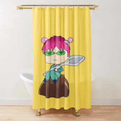 Saiki K Coffee Jelly Shower Curtain