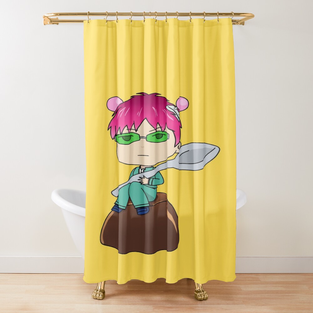 Saiki K Coffee Jelly Shower Curtain