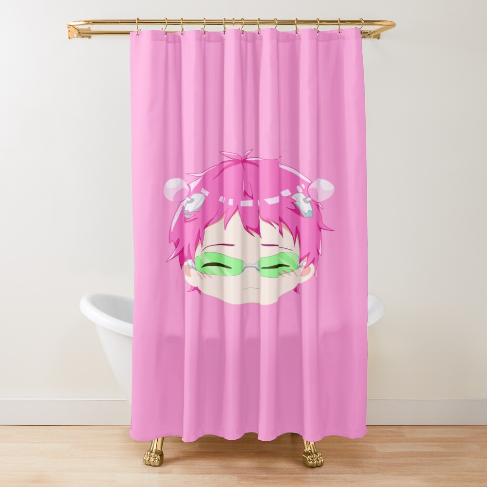 Chibi Saiki K Shower Curtain