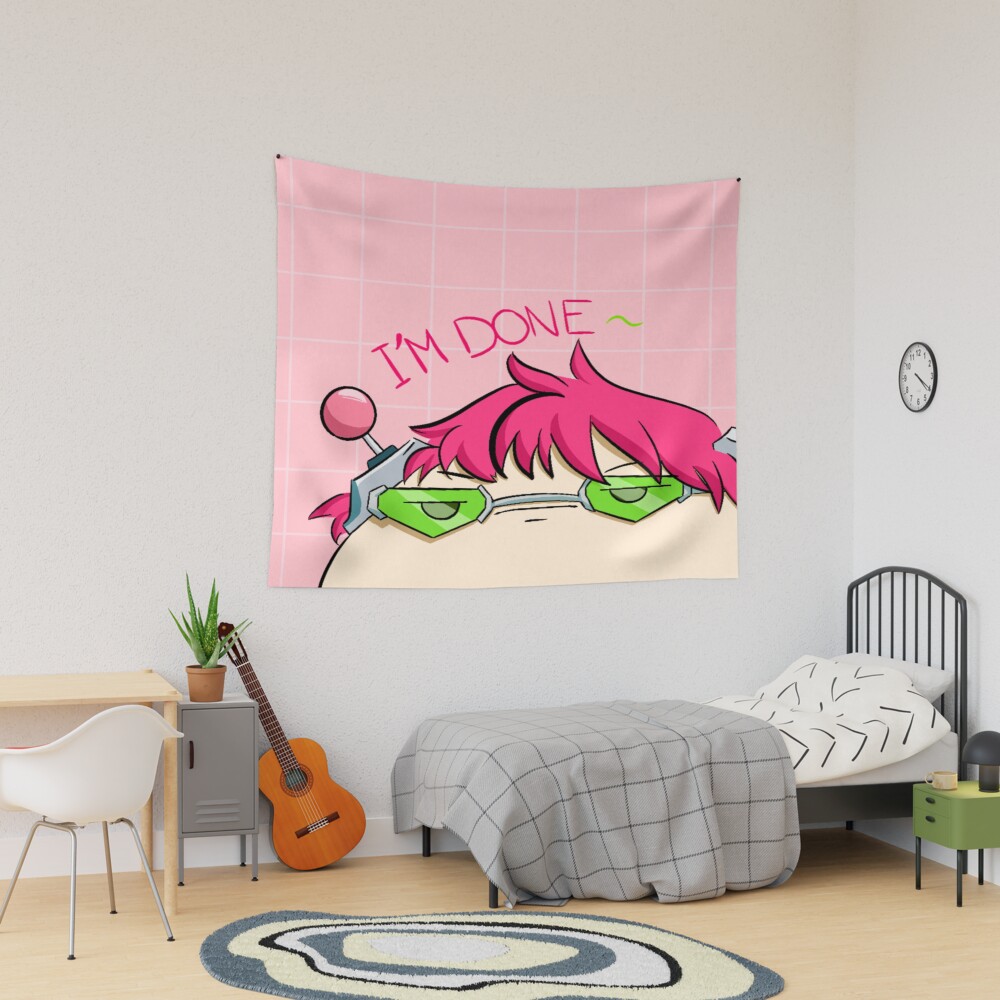 Cute Chibi Saiki Pou Tapestry