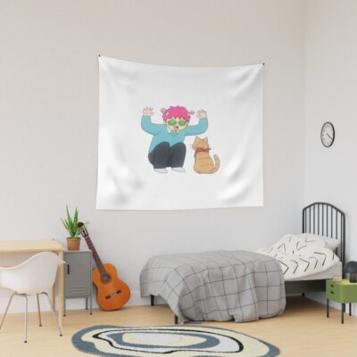 Saiki K A Simp For Cats Tapestry