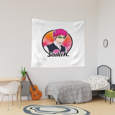 Saiki K With Logo Tapestry