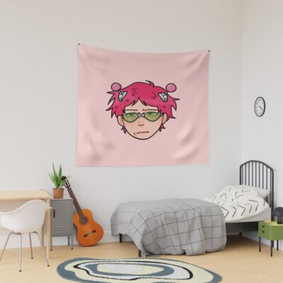 Saiki K Annoyed Face Tapestry