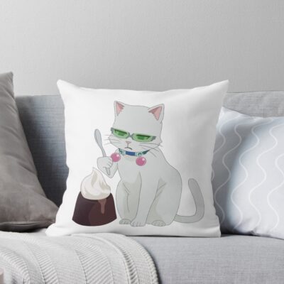Cat Saiki Feat Coffee Jelly Throw Pillow
