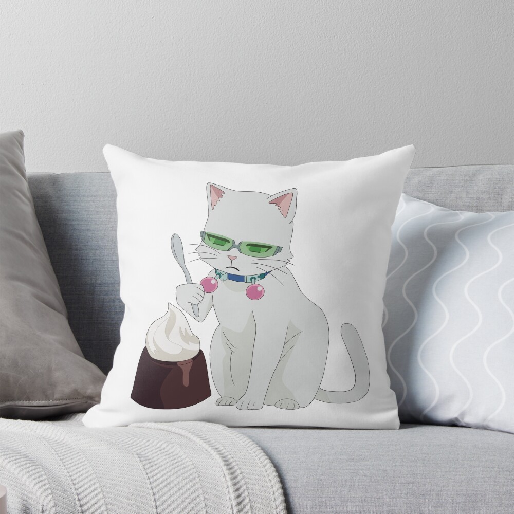 Cat Saiki Feat Coffee Jelly Throw Pillow