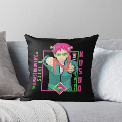 The Disastrous Life Of Saiki K Saiki Kusuo Throw Pillow