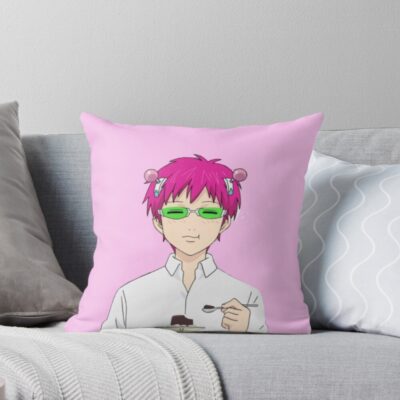 Kusuo And His Coffee Jelly Throw Pillow