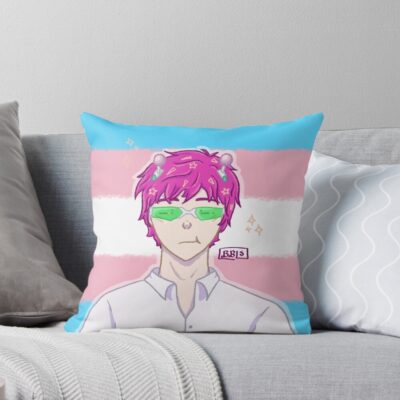 Saiki K Transgender Pride Throw Pillow