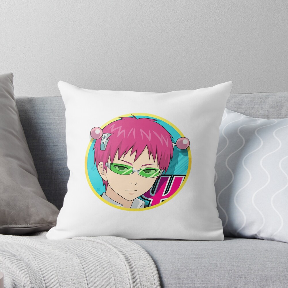The Disastrous Life Of Saiki K Sticker Throw Pillow