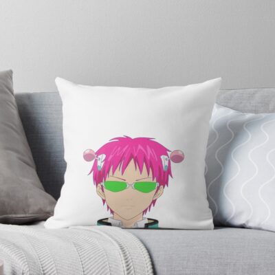 Minimalist Saiki Throw Pillow