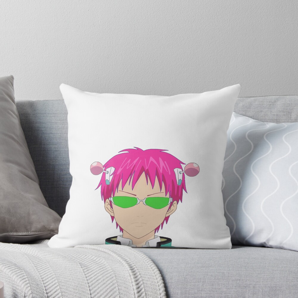 Minimalist Saiki Throw Pillow