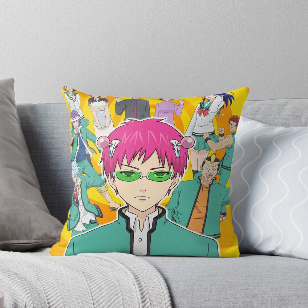 The Disastrous Life Of Saiki K Poster Designs Throw Pillow